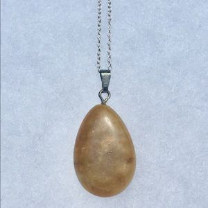 Beautiful Jade stone sterling silver necklace